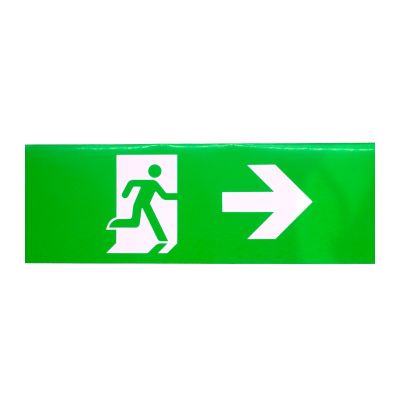 Emergency lighting sticker, arrow pointing right