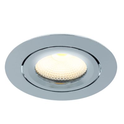 Chrome recessed light with a 12-volt driver, Wimke, 5W, 2700K LED, IP44