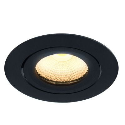 Black recessed light aluminium, Wimke, 5W, 3000K LED, IP44