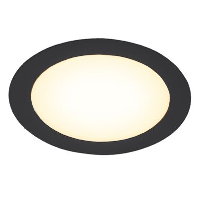 Black downlight aluminium, Umbriel, 6W, 3000K LED, IP44