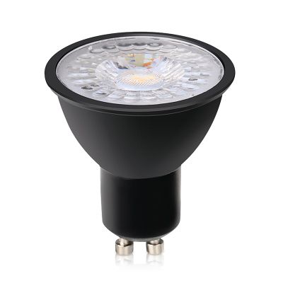 Dimmable GU10 LED bulb Antonie, black, 7W, 3000K