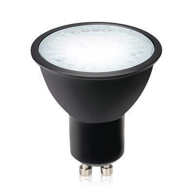 Dimmable GU10 LED bulb Antonie, black, 7W, 4000K