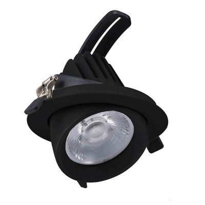 Black downlight aluminium, Shanaya, 30W, white switch LED