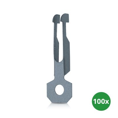 Sheet pile spring clamp with hanging eye for hanging light lines (100 pieces)