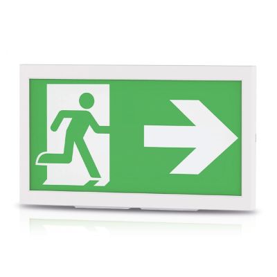 Wall recessed/surface-mounted emergency lighting, 3W, 6000K LED, IP40