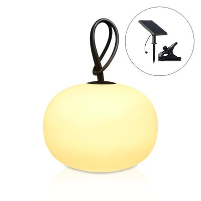 White solar outdoor pendant light plastic, Pien, 1W, 2700K LED, IP54