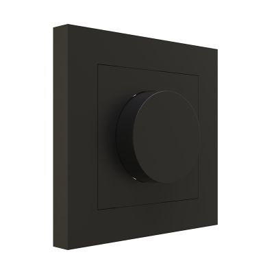Black cover plate for single dimmer