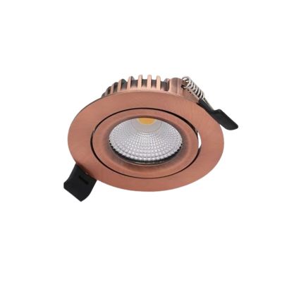 Copper downlight aluminium, Wimke, 5W, dim to warm LED, IP44