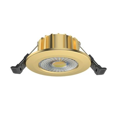 Brass downlight aluminium, Hobie, 6W, white switch LED, IP65