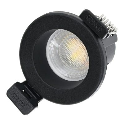 Black downlight aluminium, Magus, 4W, white switch LED, IP65