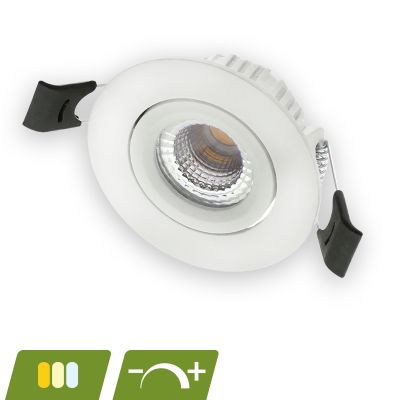 White downlight aluminium, Phyllis, 5W, white switch LED, IP65