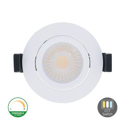 White downlight aluminium, Maite, 7W, white switch LED, IP65