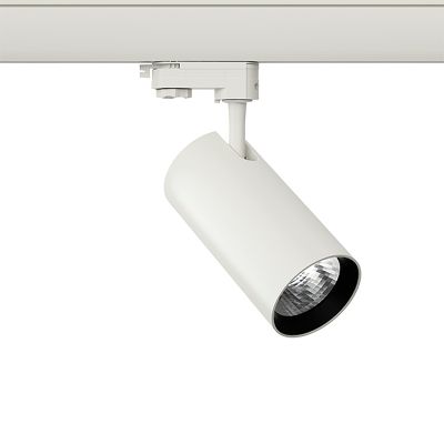 White 3-phase track spotlight Esmiralda, 20W, 4000K, Pro
