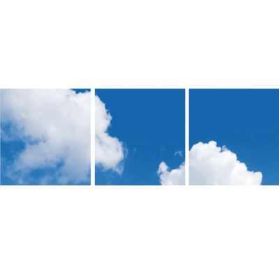 Photo print cloud - set of 3 acrylic plates with print, for 60x60 cm LED panels