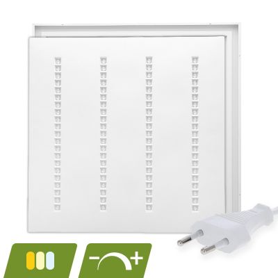 Louvre LED panel 60x60 - 30W - white switch - dimable - UGR <16