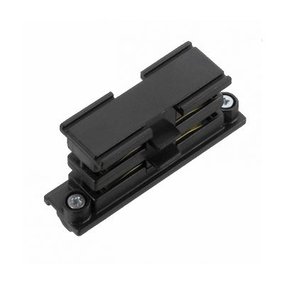 I-shape internal connector for 3-phase track lighting, black, Pro