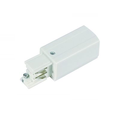 Power connector for 3-phase track lighting, right, white, Pro