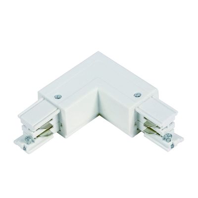 L-shape connector outside for 3-phase track lighting, white, Pro