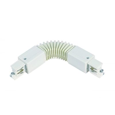Flexible connector for 3-phase track lighting, white, Pro