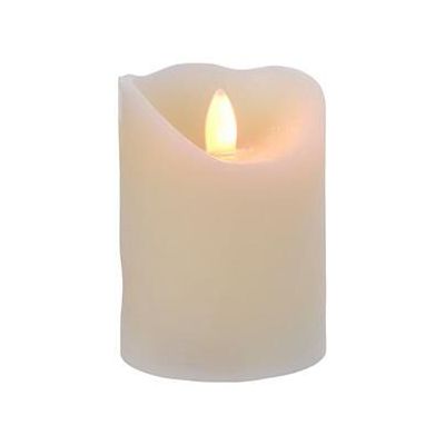 LED flare candle 17 cm, cream