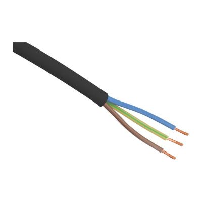 5 meters Household cord VMVL 3 x 1.0 mm, Black