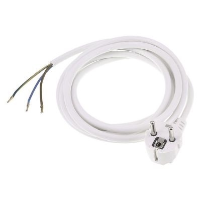 Q-Link connection cable earthed, 2500w 3 x 1.0 mm. 2.5 m white
