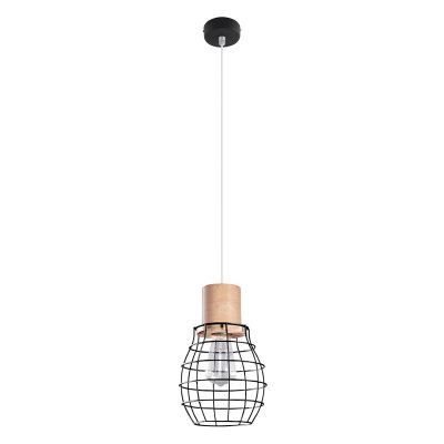 Wood pendant light brown, Gerbrich