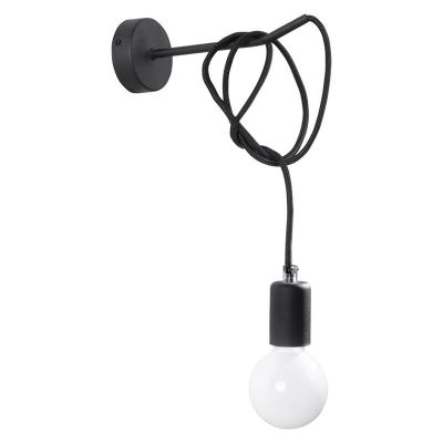 Steel wall light black, Lauraine