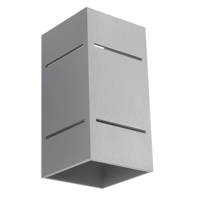 Aluminium up down wall light grey, Janien