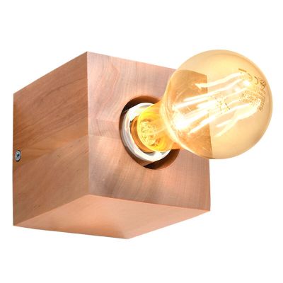Wood wall spotlight brown, Anniko