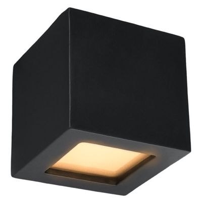 Glass up down wall light black, Caitlin
