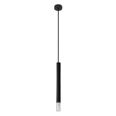 Glass pendant light black, Ishani