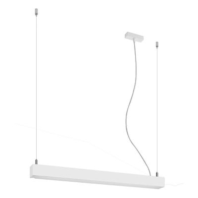Aluminium pendant light white, Mascha, 22W, 3000K LED