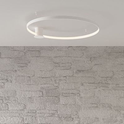 Aluminium flush ceiling light white, Ringo, 30W, 3000K LED