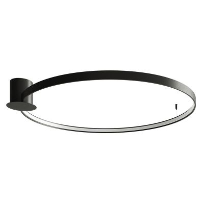 Aluminium flush ceiling light black, Ringo, 70W, 3000K LED