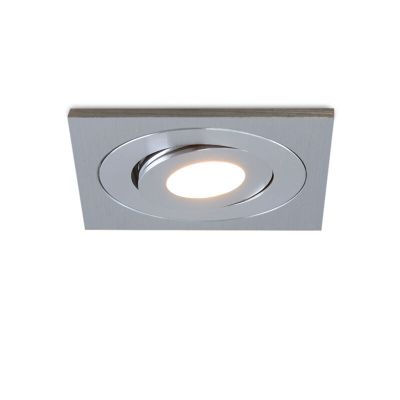 Rona square adjustable porch spotlight, IP44, dimmable, chrome