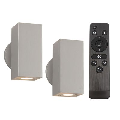 2 up down wall lights Rudy, 12V, with connection set and remote control