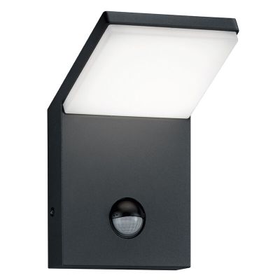 Anthracite outdoor wall light with motion sensor modern, Solana, 9W, 3000K LED, IP54