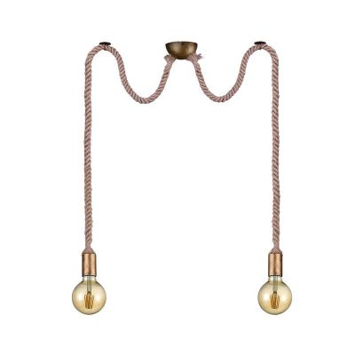 Bronze pendant light without shade rustic, Inca