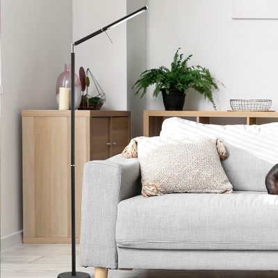 Black floor lamp modern, Rebel, 6W, 3000K LED, with touch dimmer