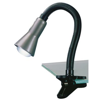 Grey clip spotlight plastic, Helin, with switch