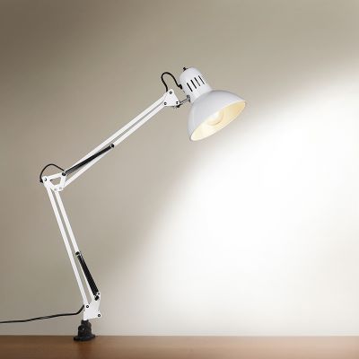White desk lamp metal, Kinshasa, with switch