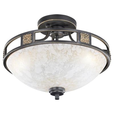 Rust Coloured ceiling light classic, Letchworth