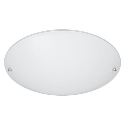 Silver flush ceiling light glass, Celino