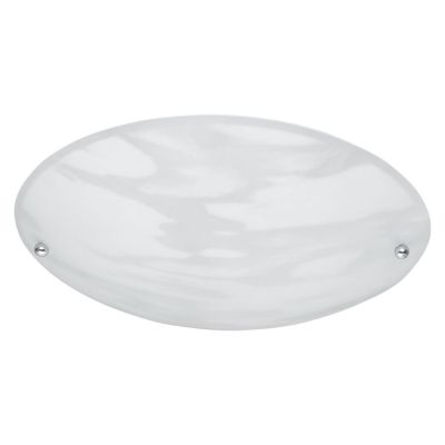 Silver flush ceiling light glass, Celino