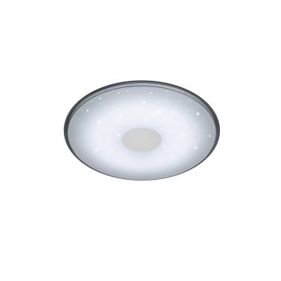 White flush ceiling light modern, Levain, 30W, warm to cold white adjustable LED, with remote control