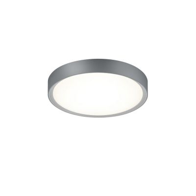 Silver bathroom ceiling light plastic, Evelina, 18W, 3000K LED, IP44
