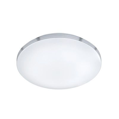 Chrome bathroom ceiling light plastic, Brunella, 18W, 3000K LED, IP44