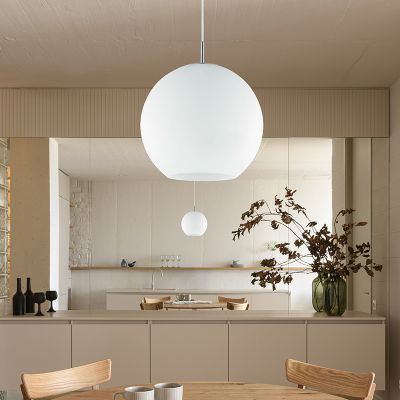 White pendant light design, Riley
