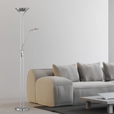 Black floor lamp modern, Aiden, 20W, 3000K LED, with switch
